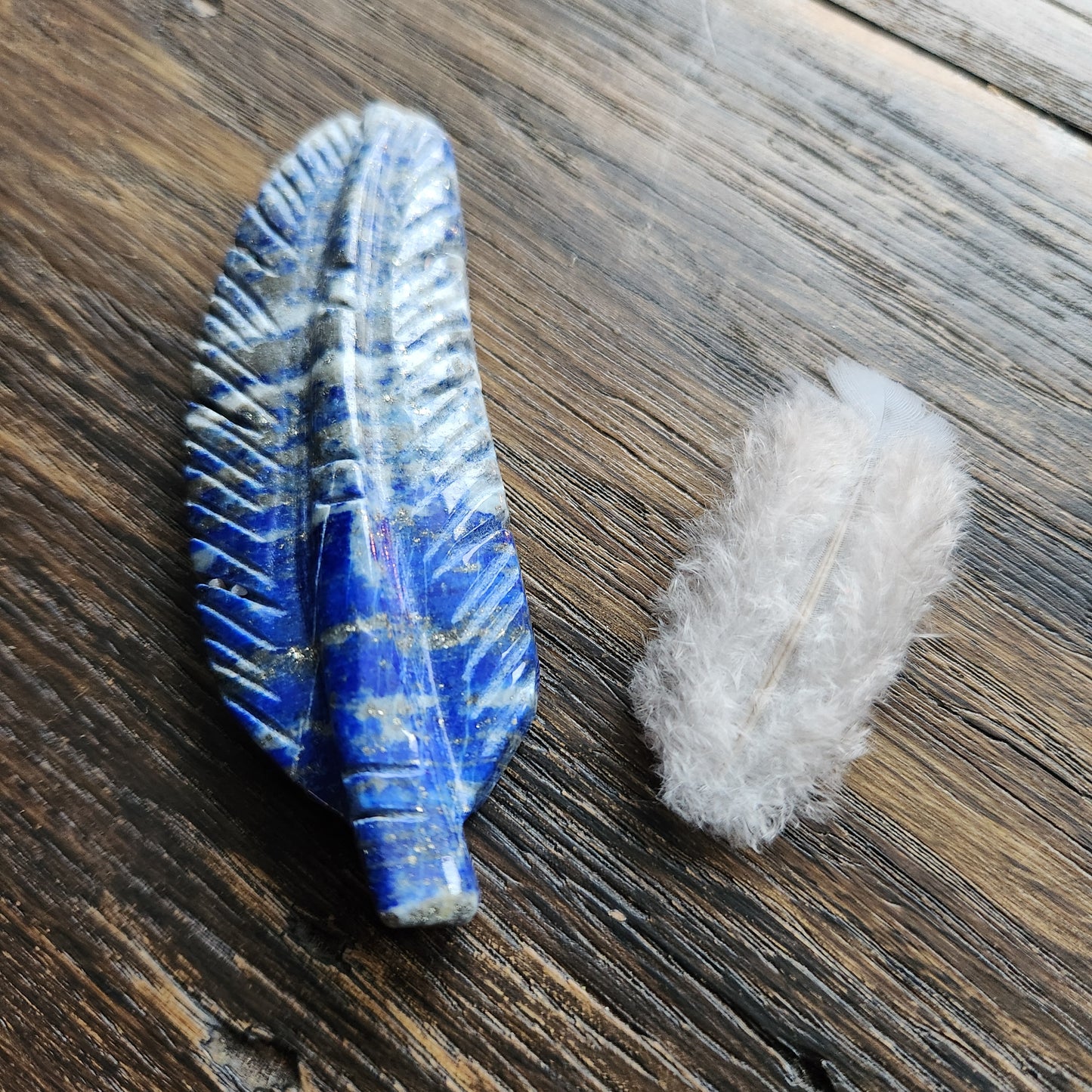 Plume en Lapis Lazuli