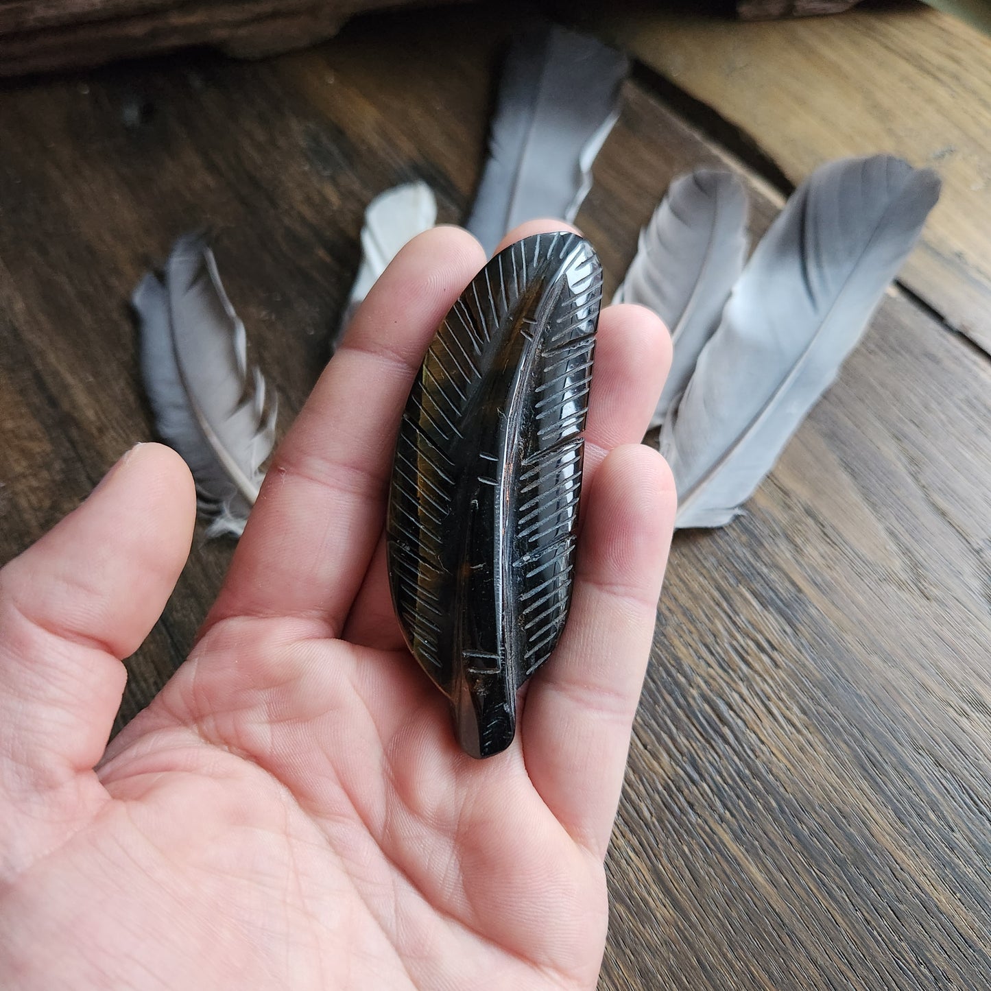 Plume en Œil de tigre