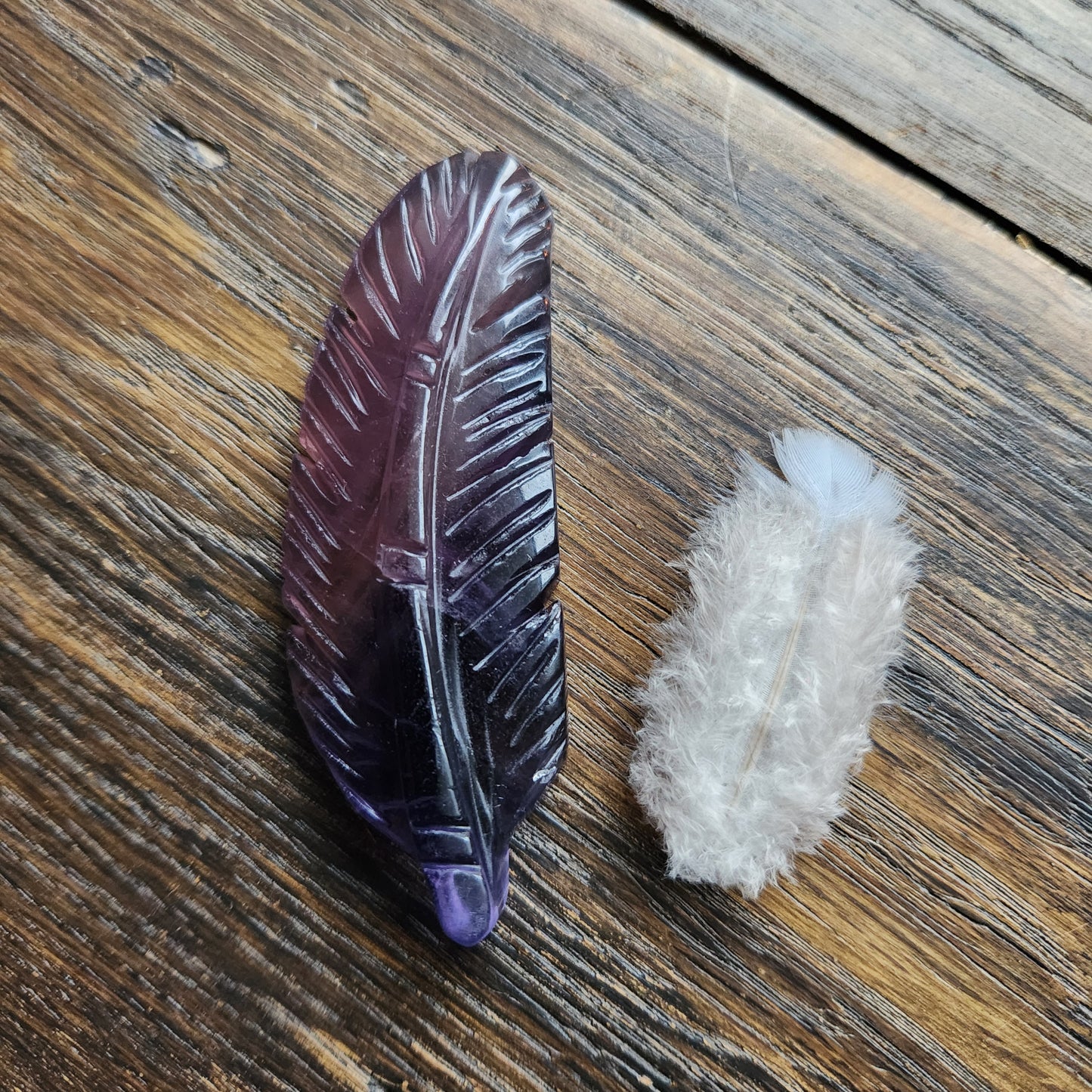 Plume en Fluorite