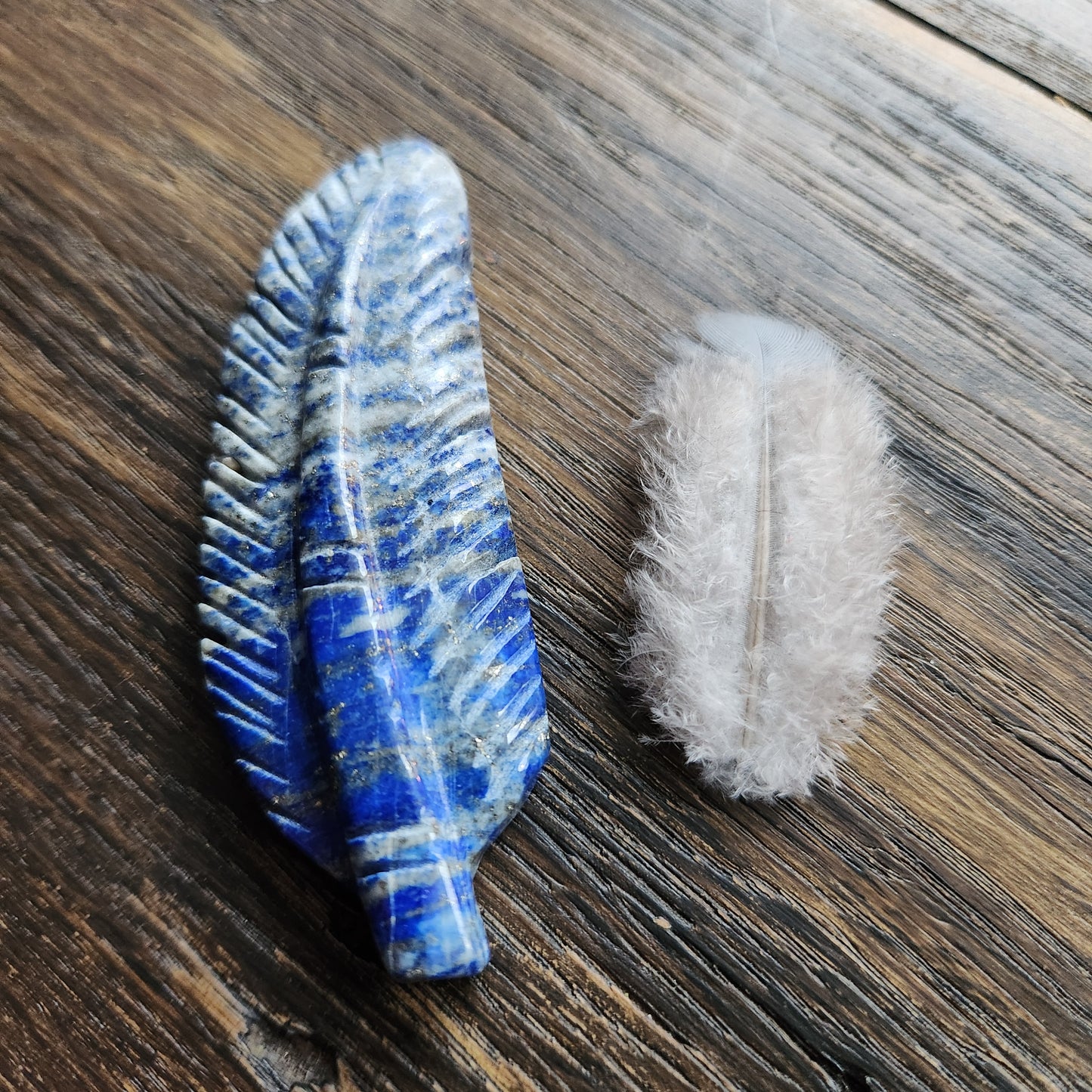 Plume en Lapis Lazuli