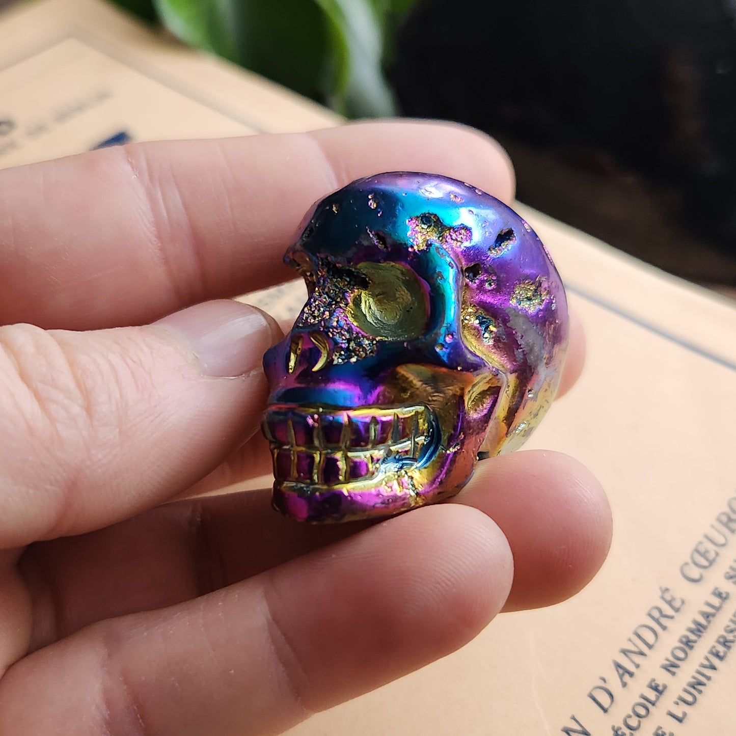 Crâne en Sphalerite Aura - n°2