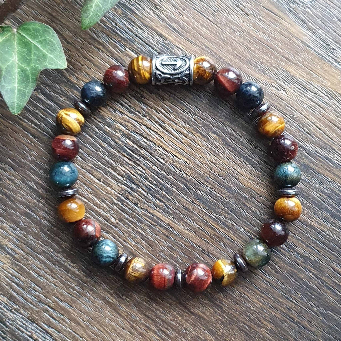 Bracelet 3 Œil de Tigre n°2 - 8mm