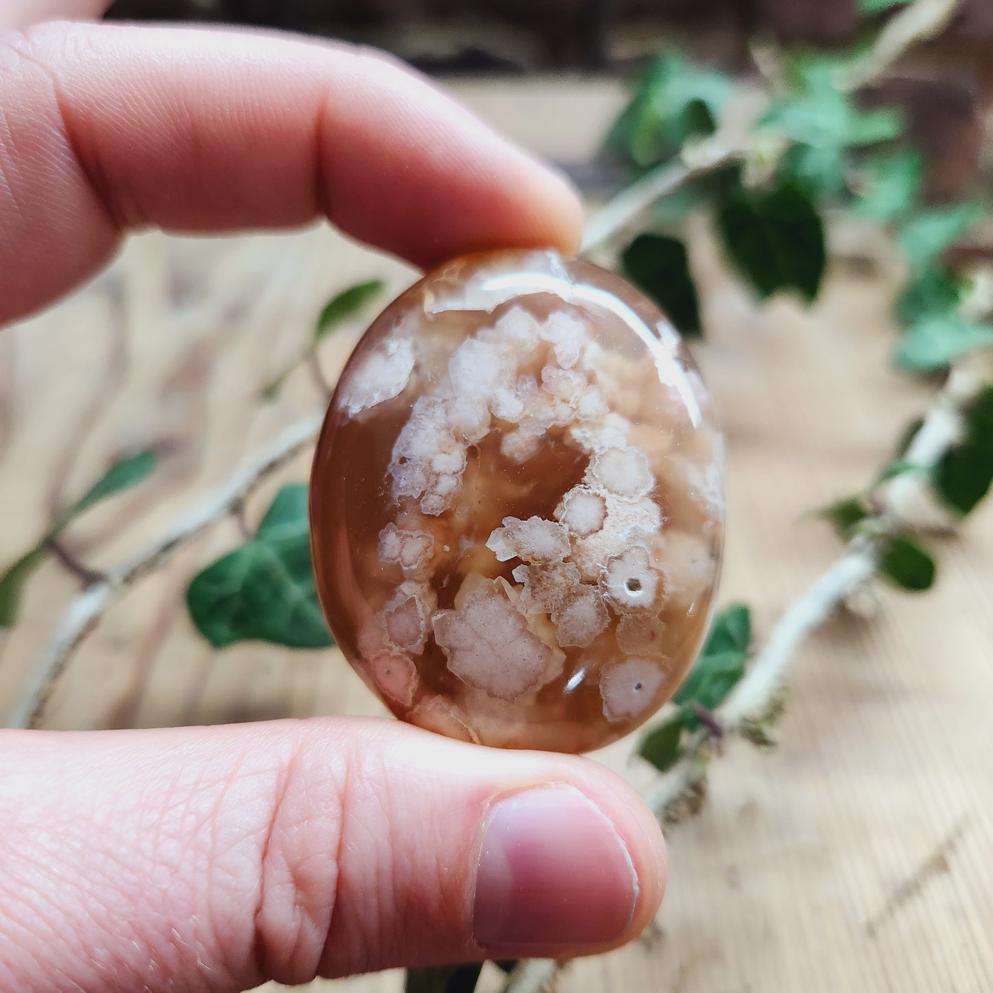 Galet en Agate Fleur - n°1