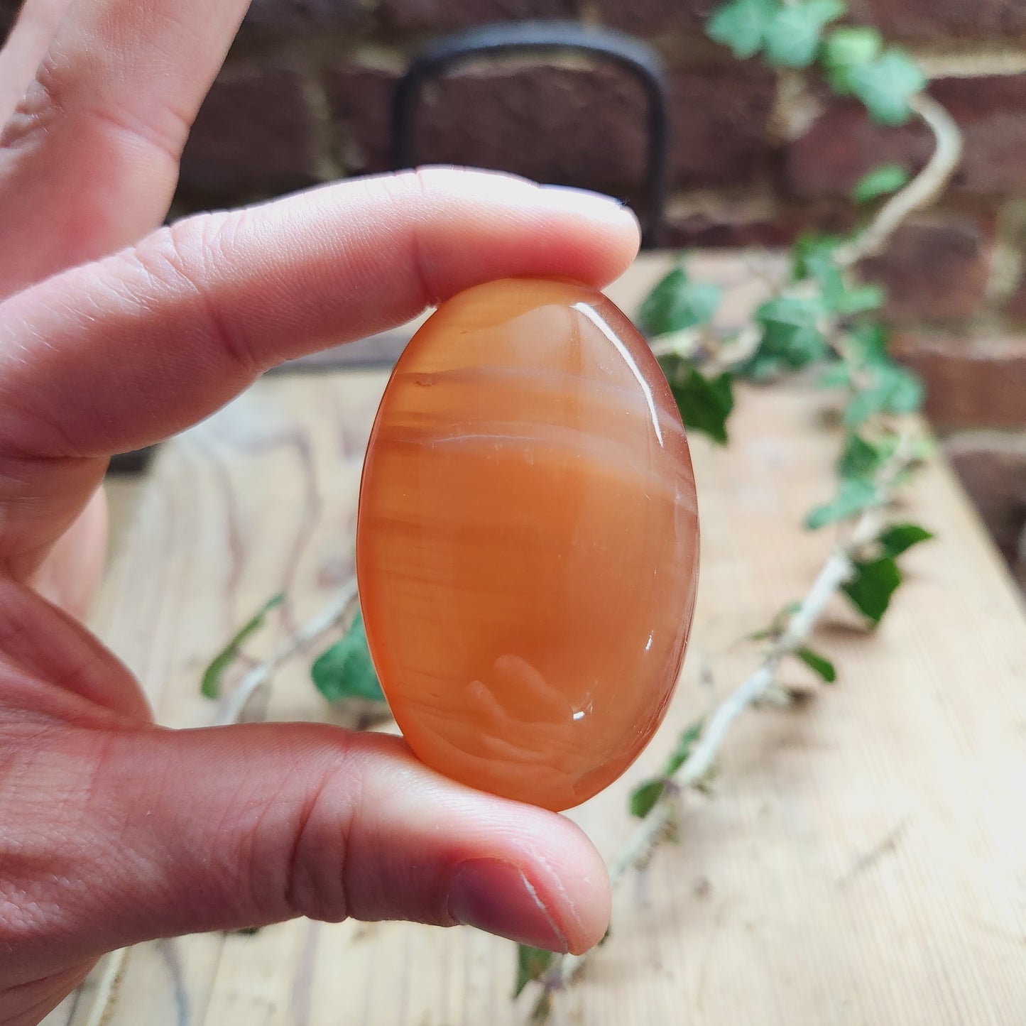 Galet en Calcite Miel - n°2