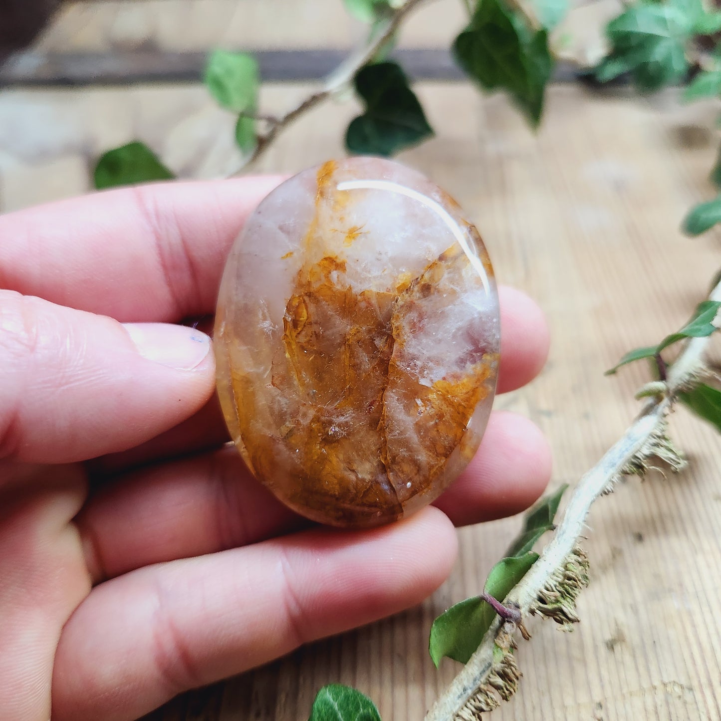 Galet en Quartz Hématoïde - n°1