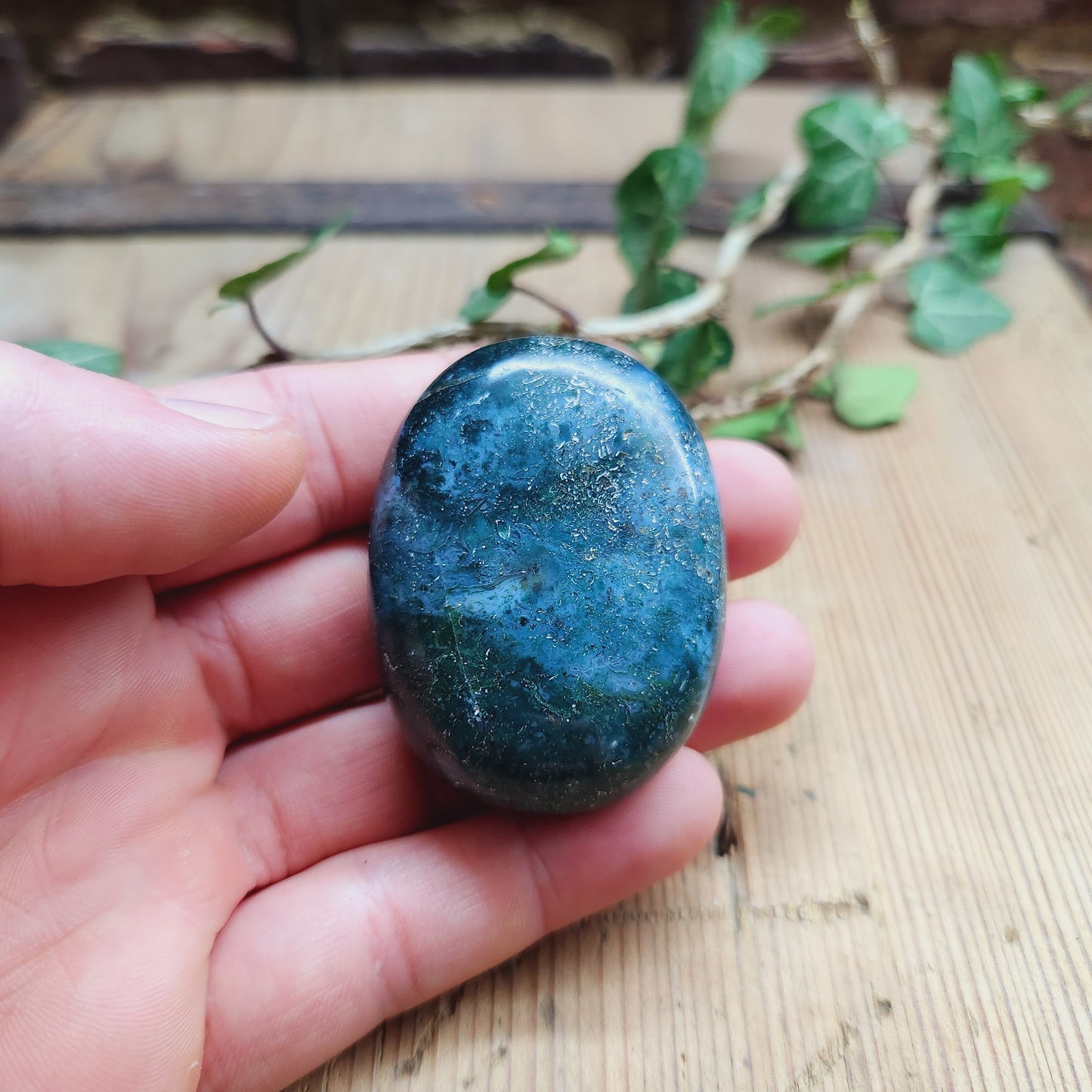 Galet en Agate Mousse - n°1