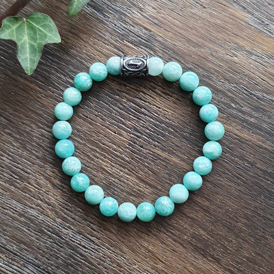 Bracelet en Amazonite du Brésil - 8mm