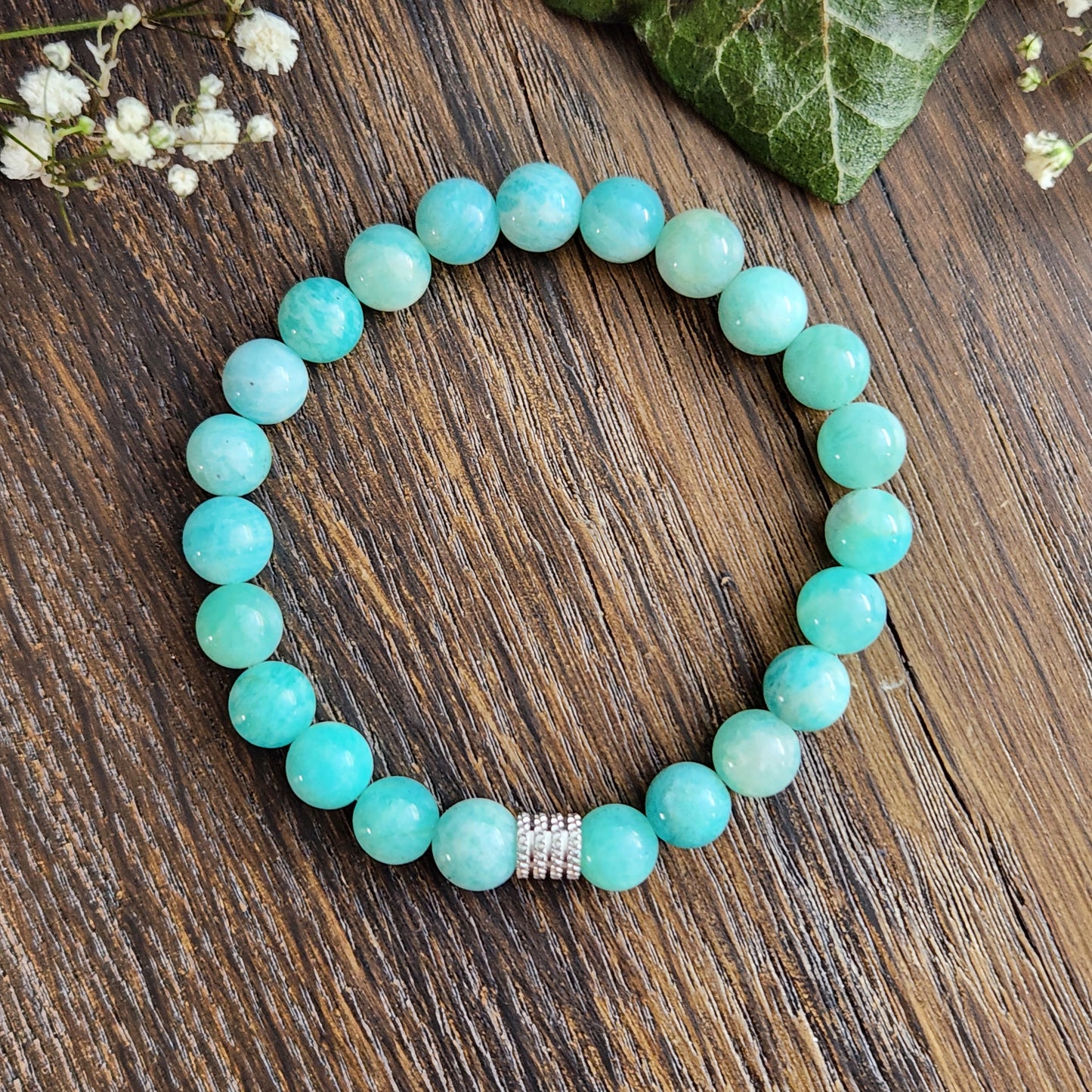 Bracelet en Amazonite du Brésil - 8mm