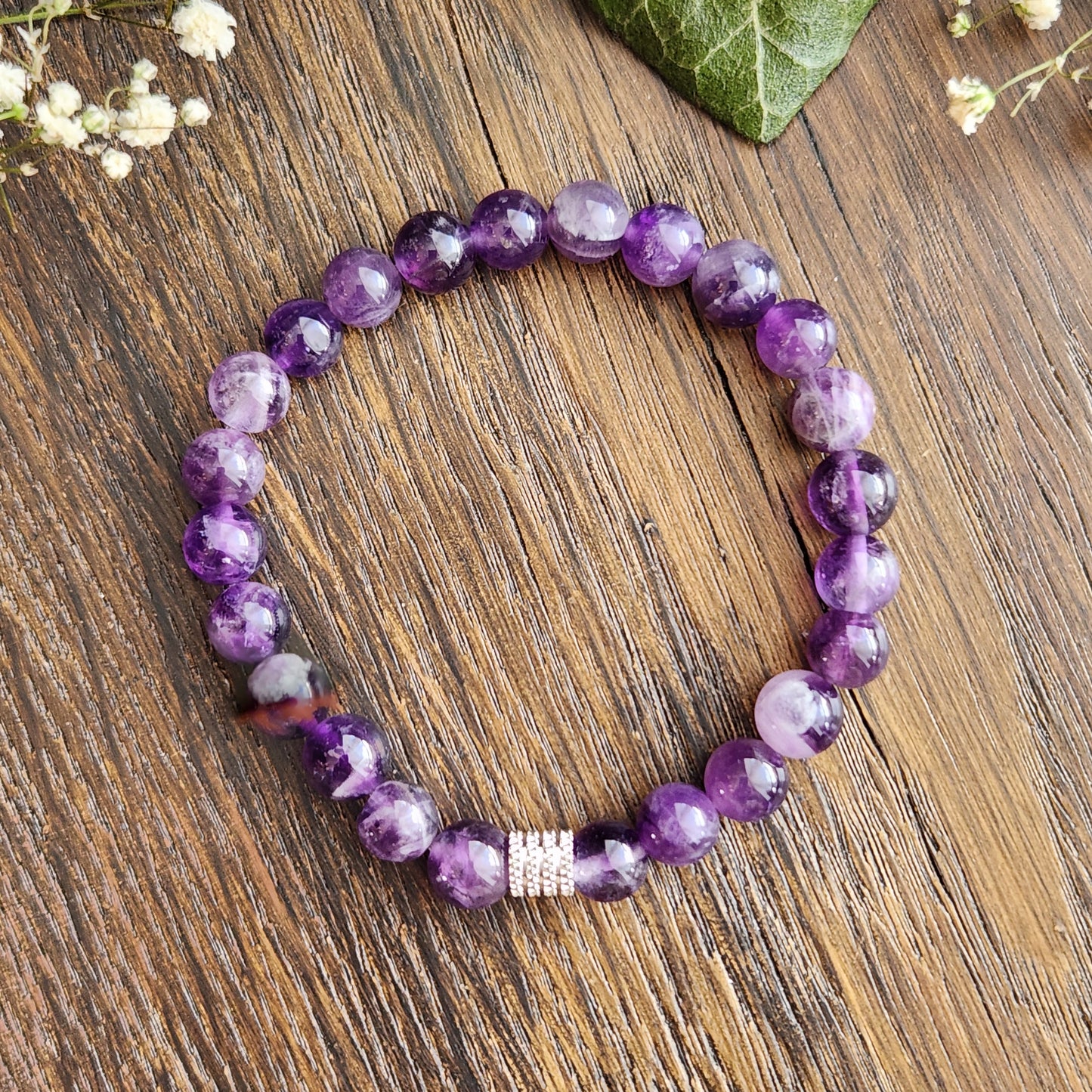 Bracelet en Améthyste - 8mm