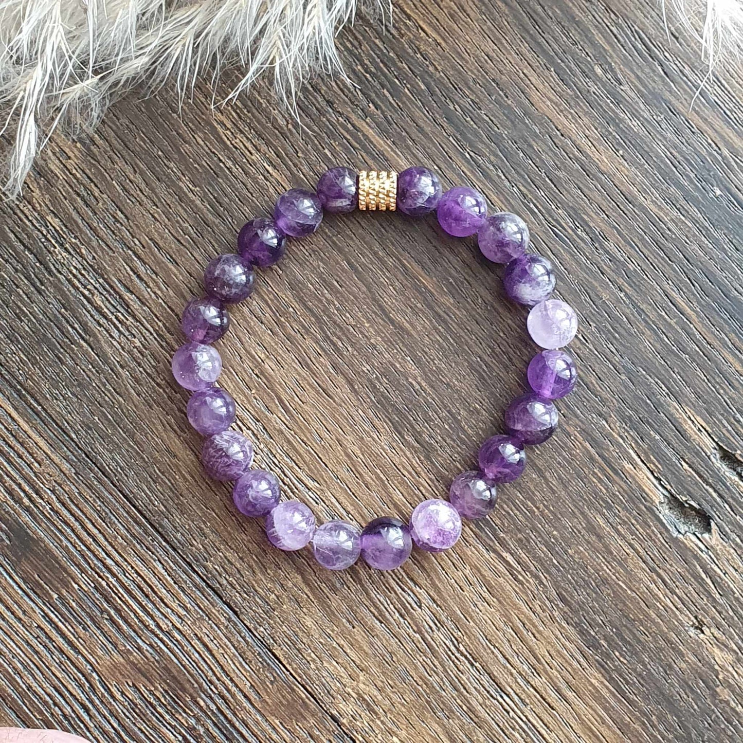 Bracelet en Améthyste - 8mm
