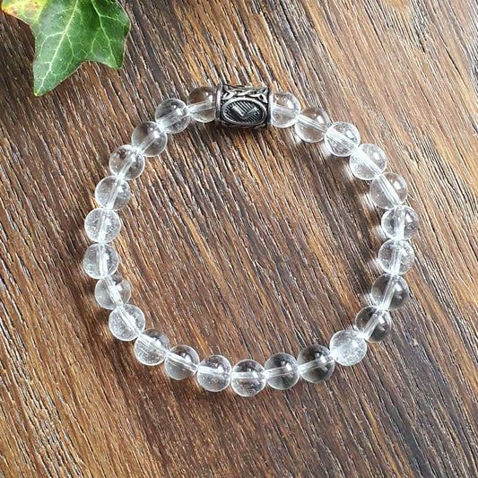 Bracelet en Cristal de Roche - 8mm