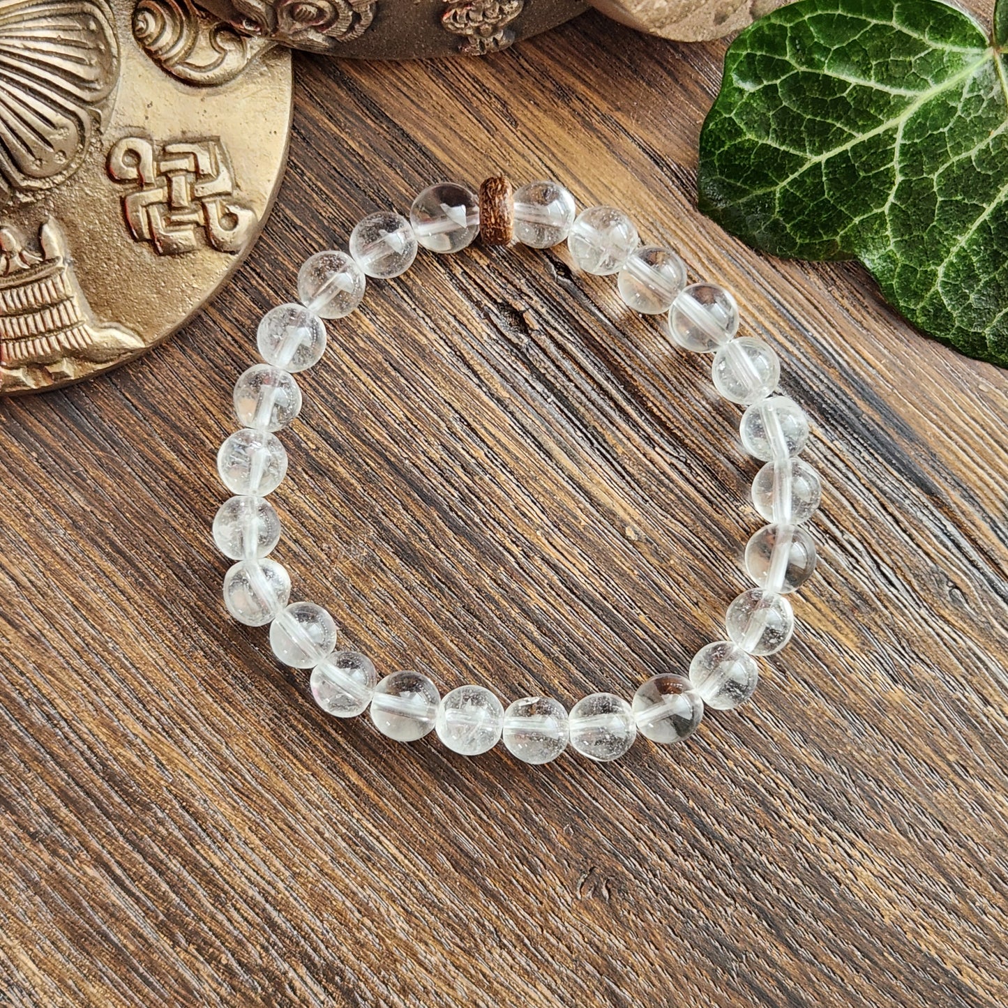Bracelet en Cristal de Roche - 8mm
