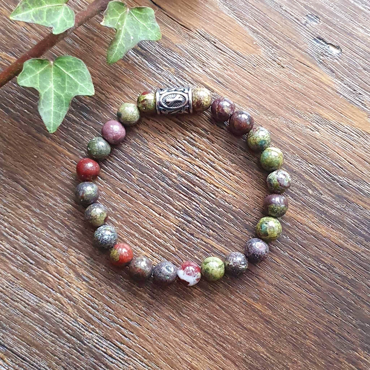 Bracelet en Jaspe Sang de dragon - 8mm
