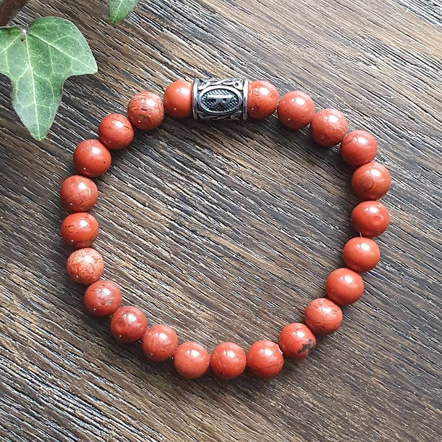 Bracelet en Jaspe Rouge - 8mm