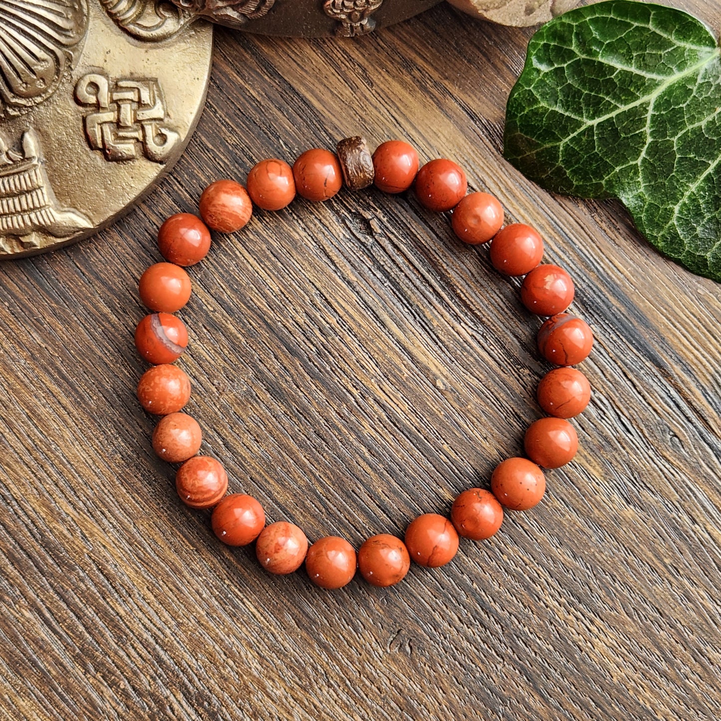 Bracelet en Jaspe Rouge - 8mm