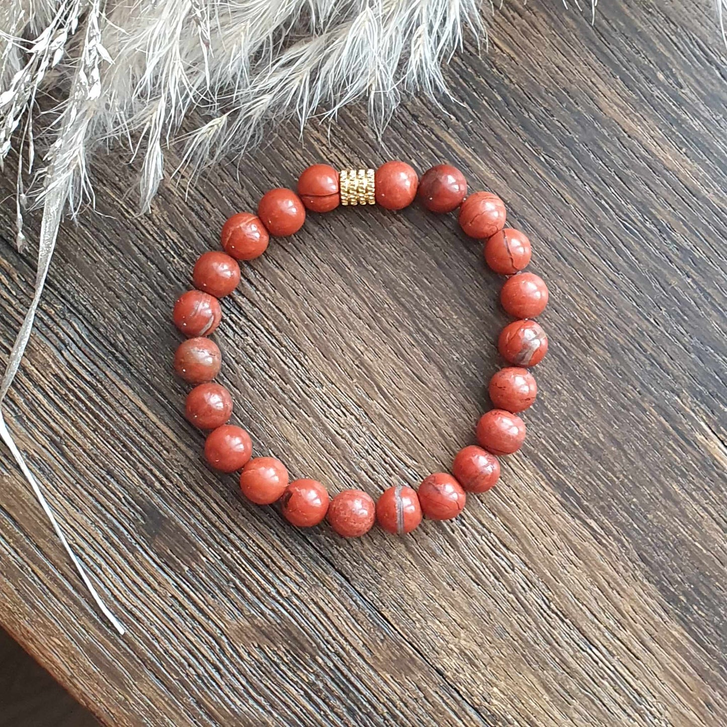 Bracelet en Jaspe Rouge - 8mm