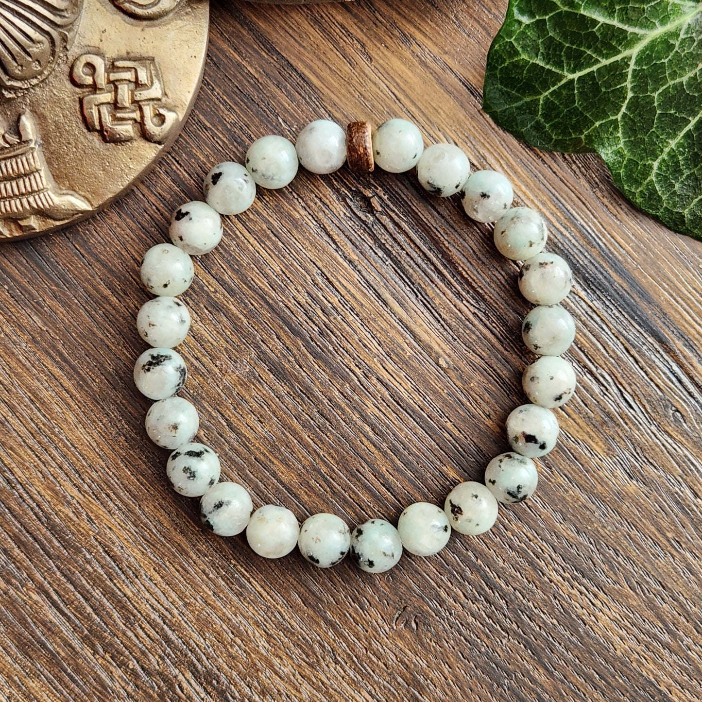 Bracelet en Jaspe Kiwi - 8mm