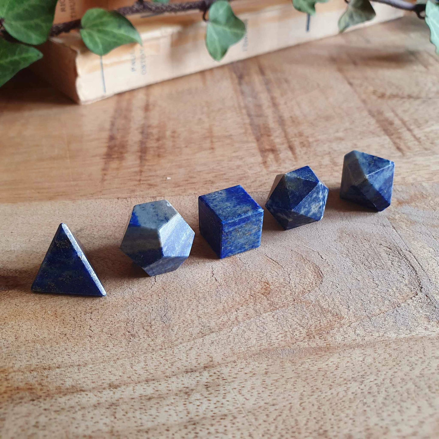Solides de Platon en Lapis Lazuli