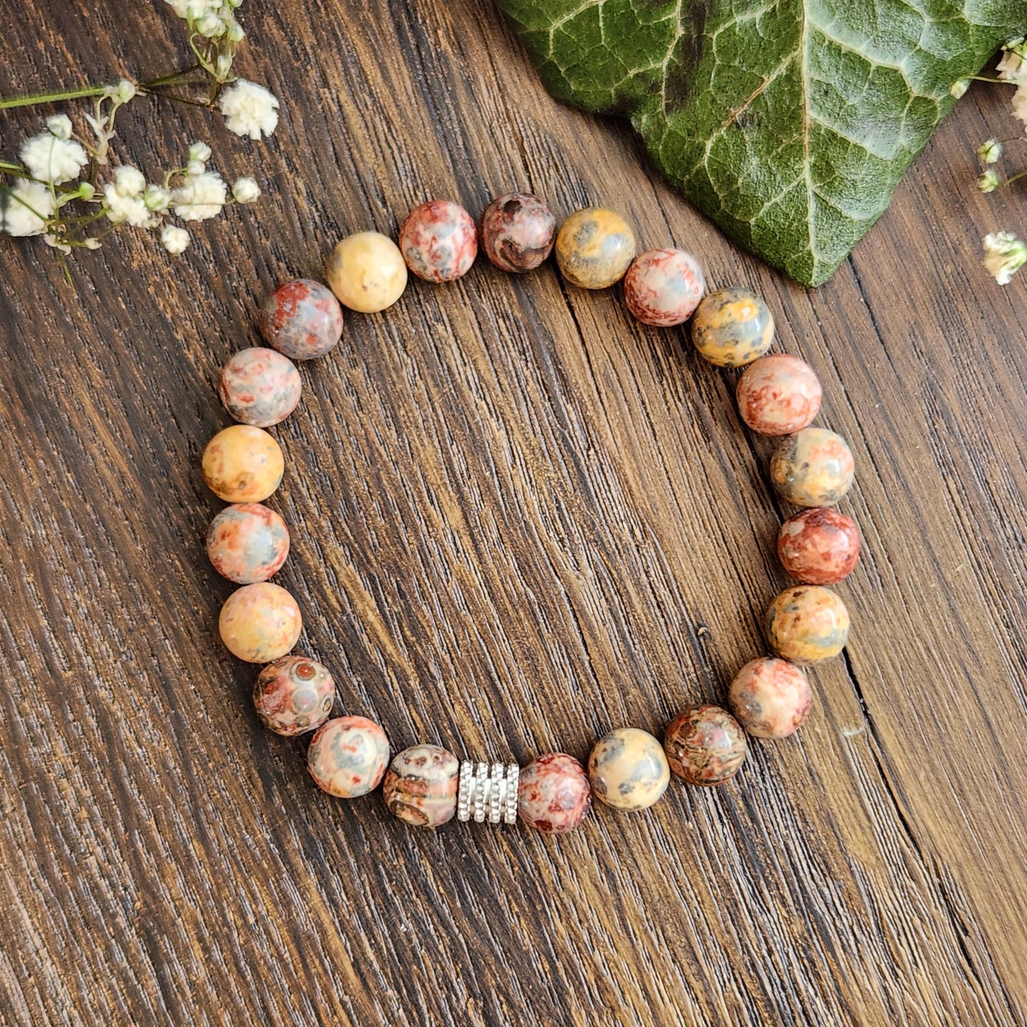 Bracelet en Jaspe Léopard - 8mm