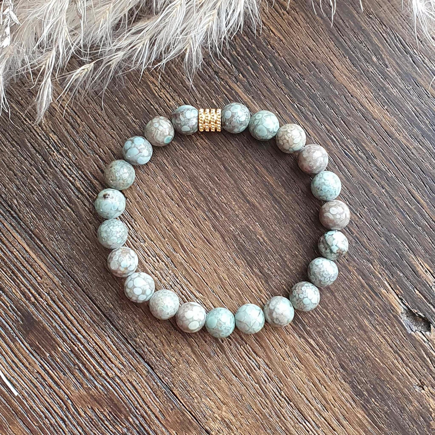 Bracelet en Maifanite verte - 8mm