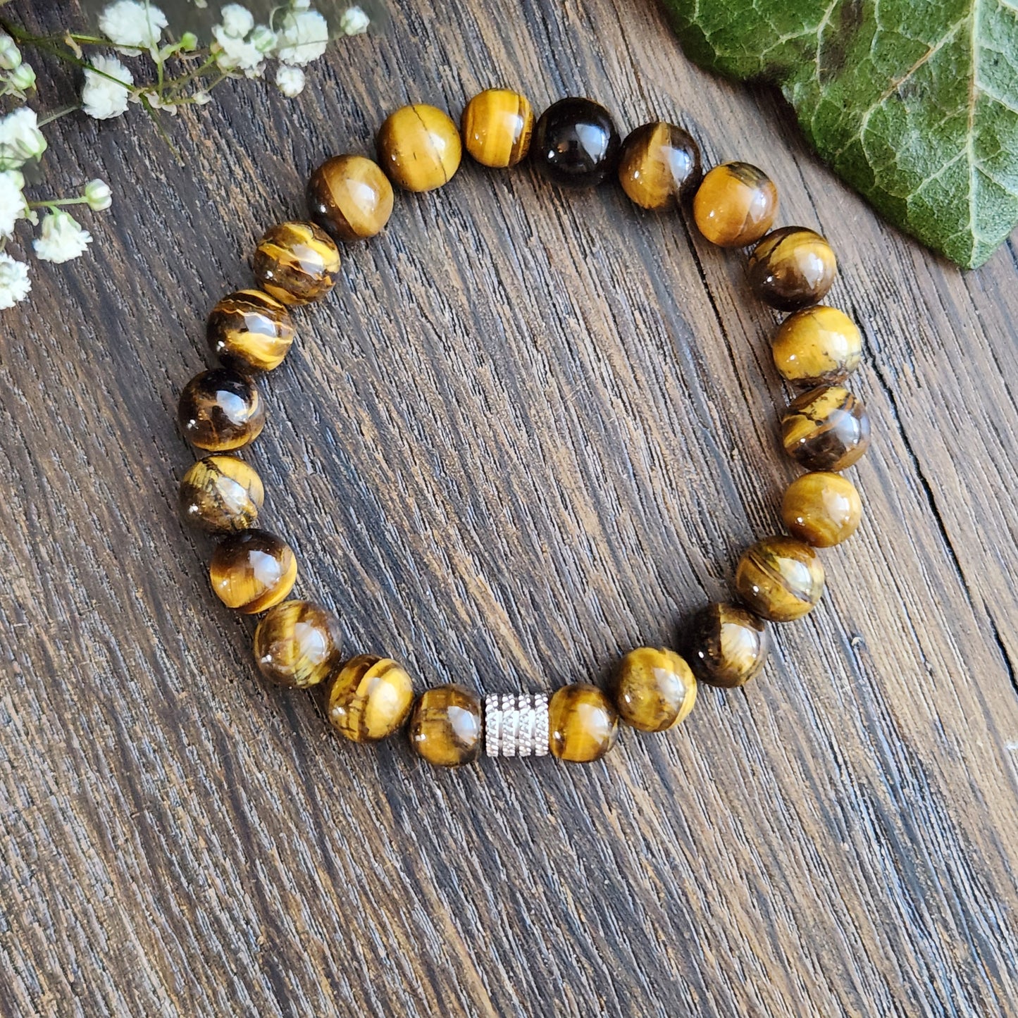 Bracelet en Œil de Tigre - 8mm