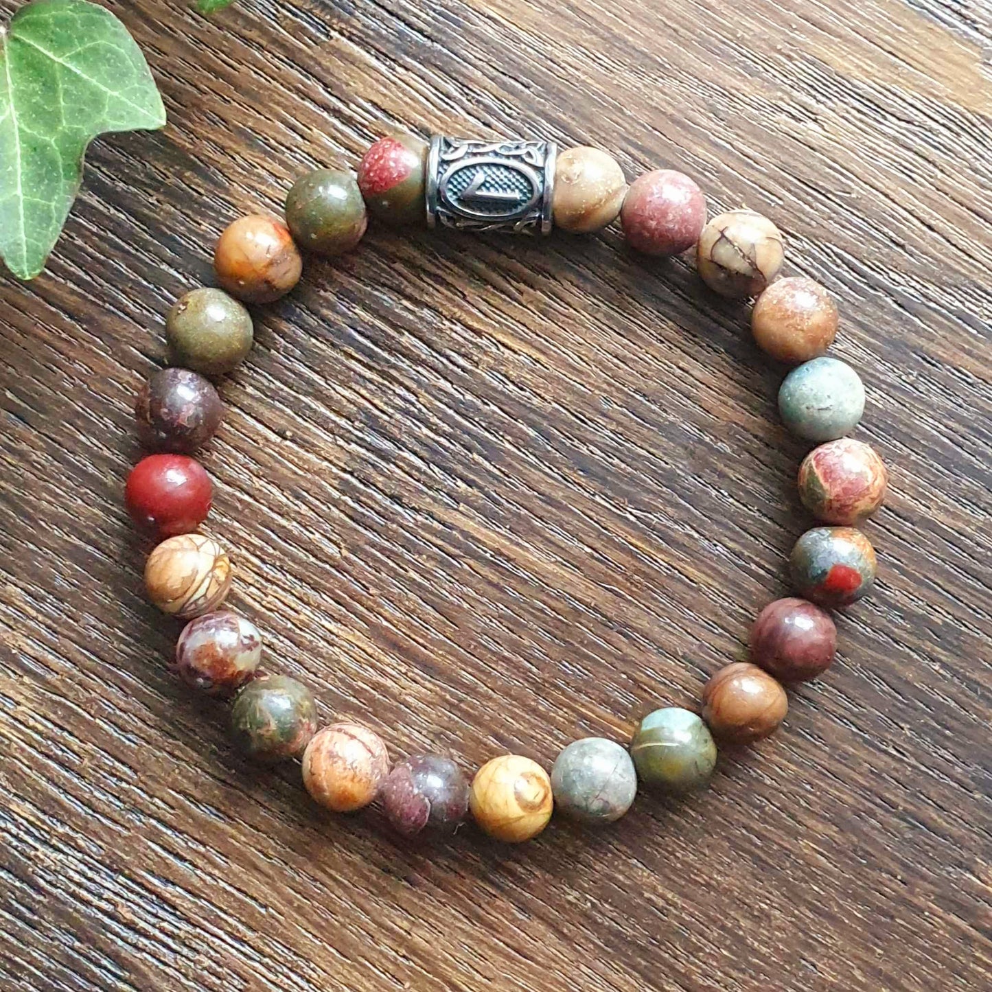 Bracelet en Jaspe Picasso - 8mm