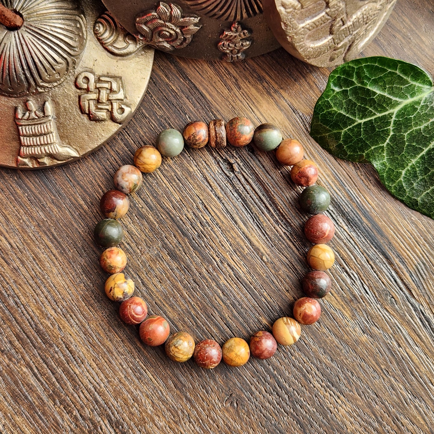 Bracelet en Jaspe Picasso - 8mm