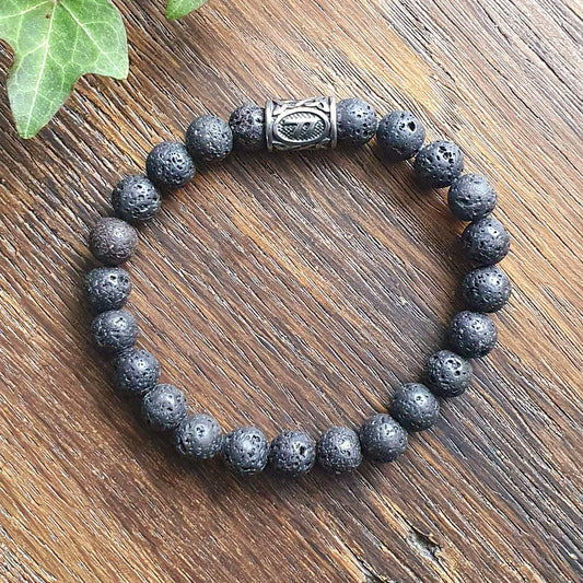 Bracelet en Pierre de Lave - 8mm