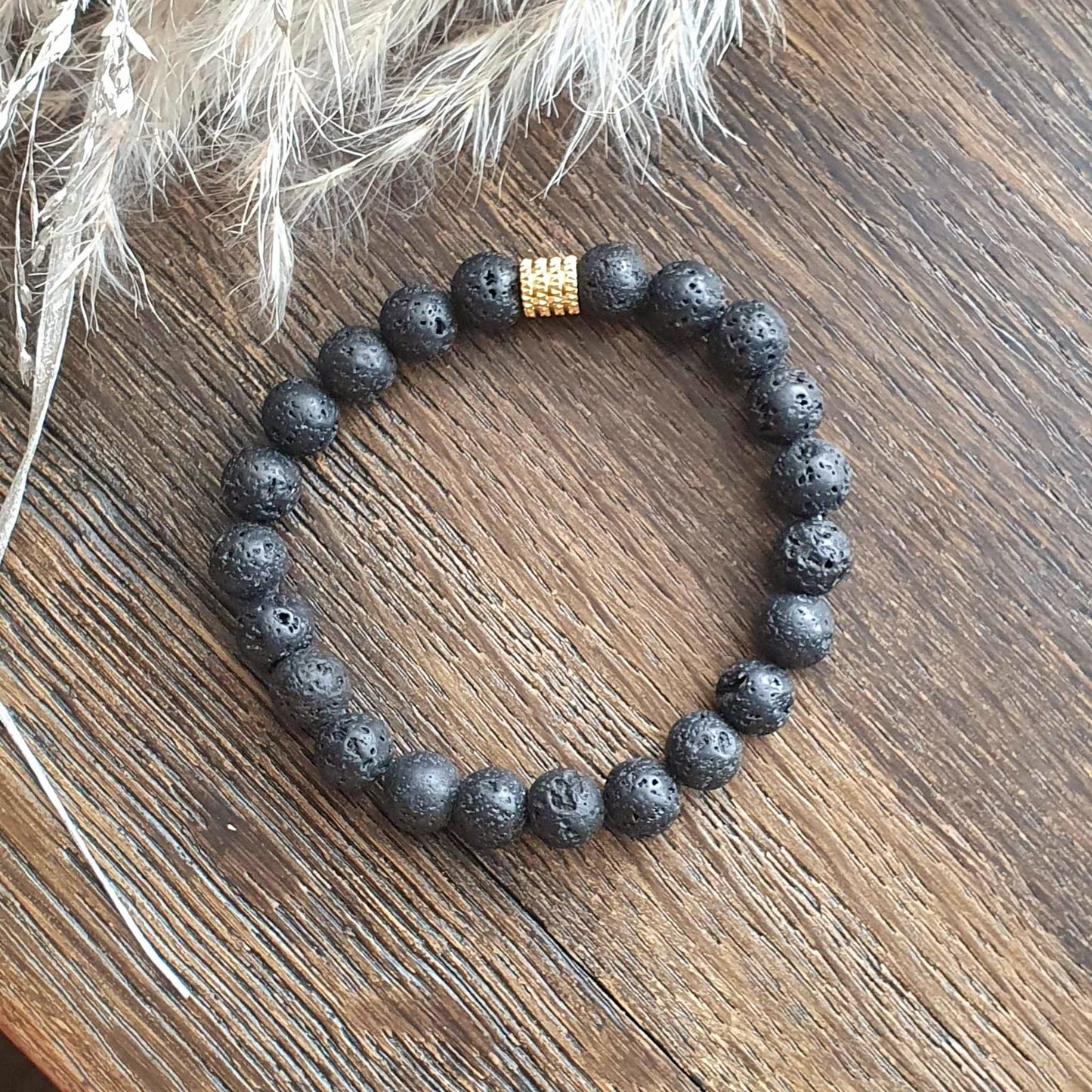 Bracelet en Pierre de Lave - 8mm