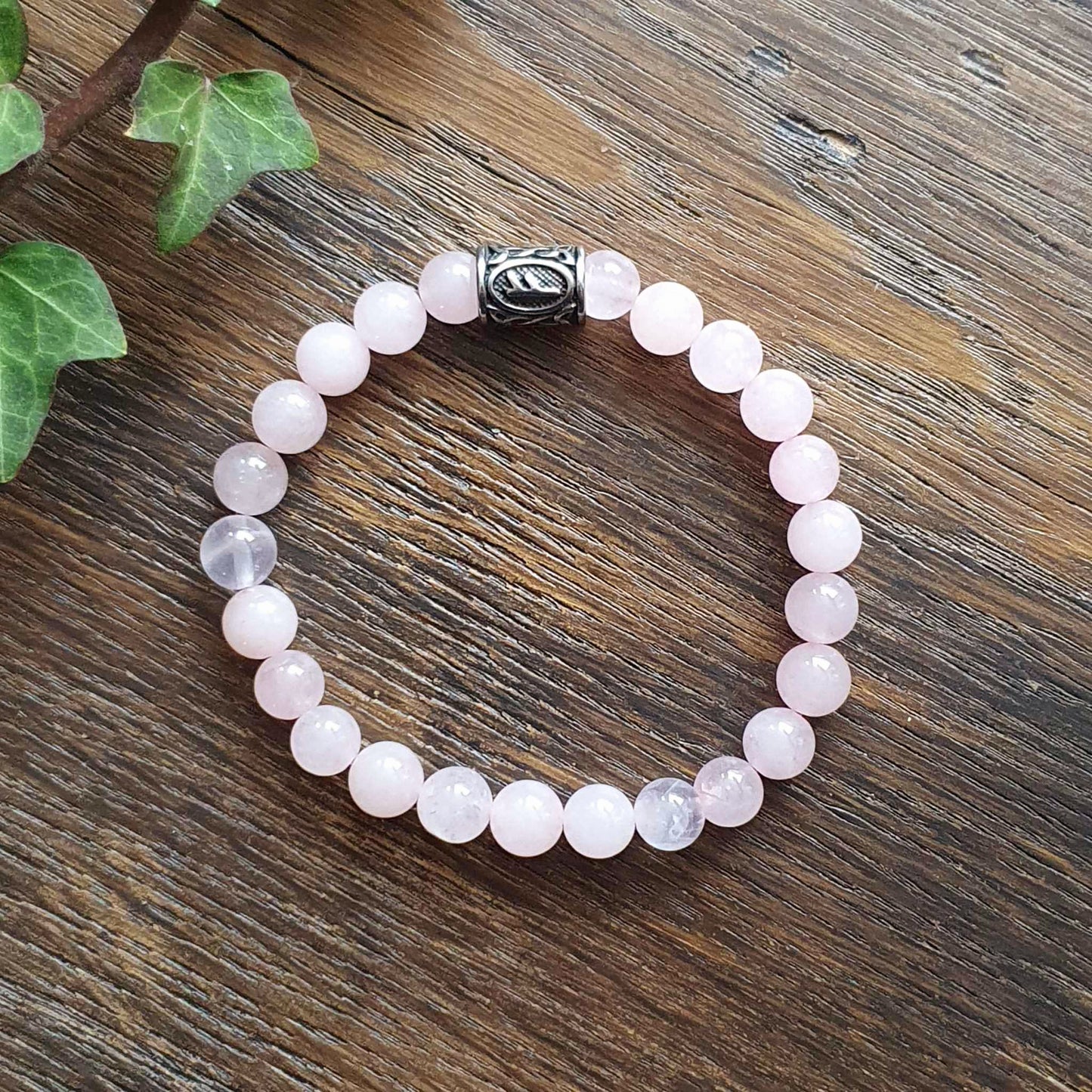 Bracelet en Quartz Rose - 8mm