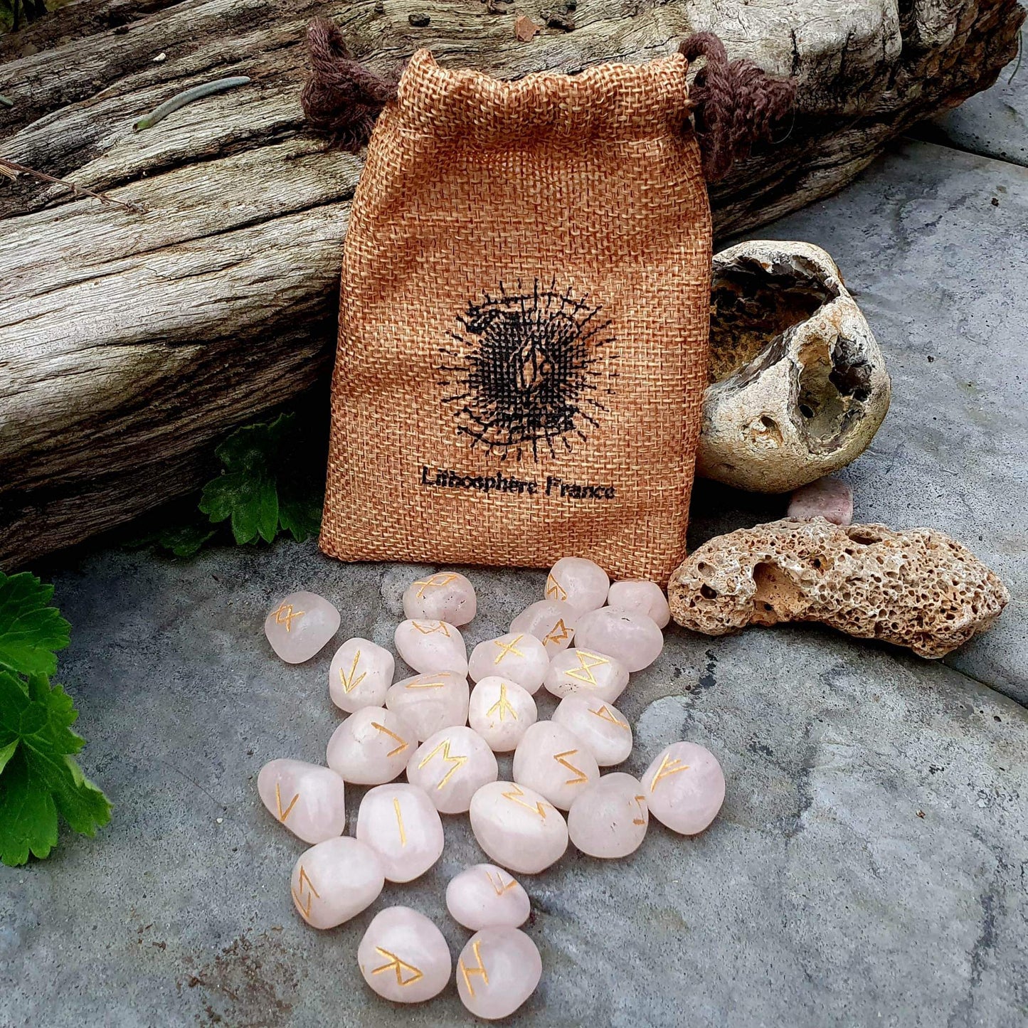 Runes en Quartz Rose