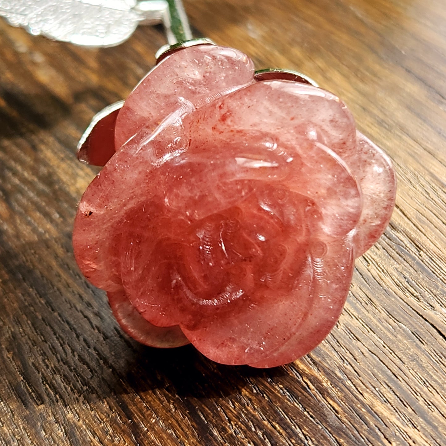 Rose en Quartz Fraise