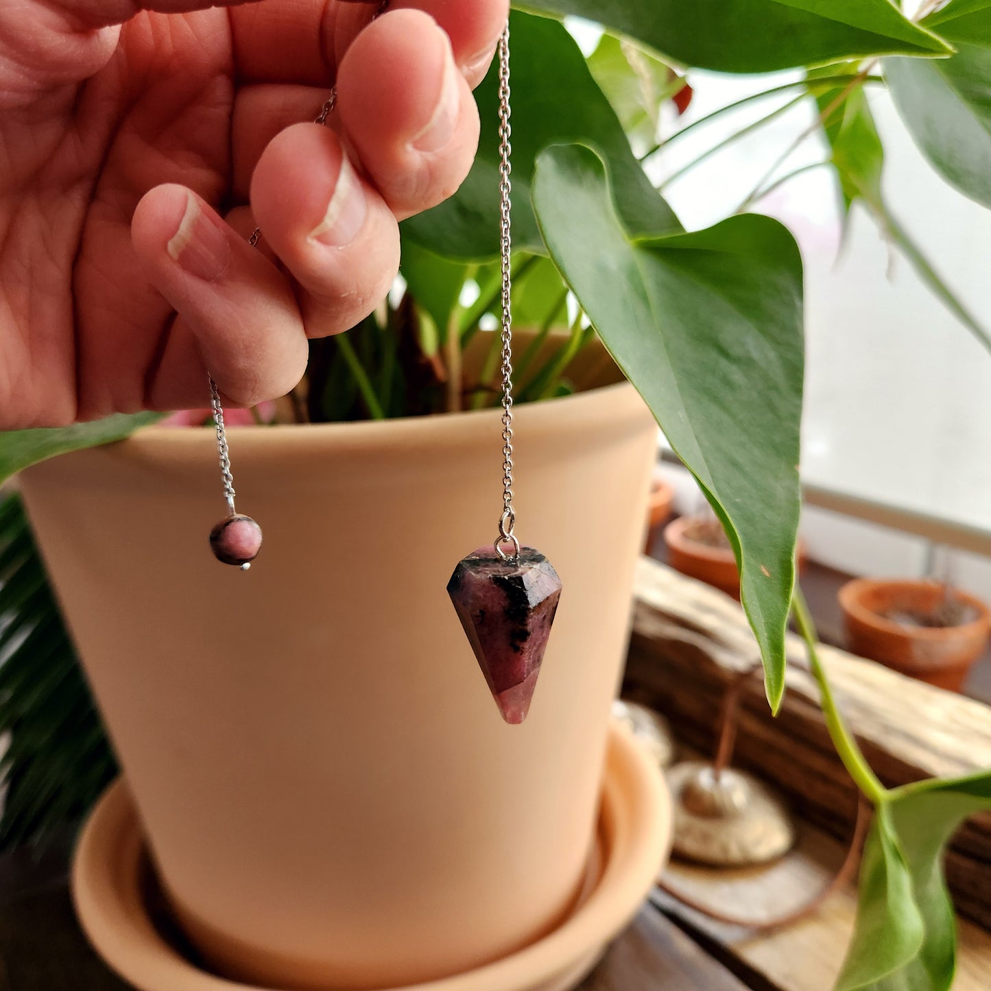 Pendule en Rhodonite