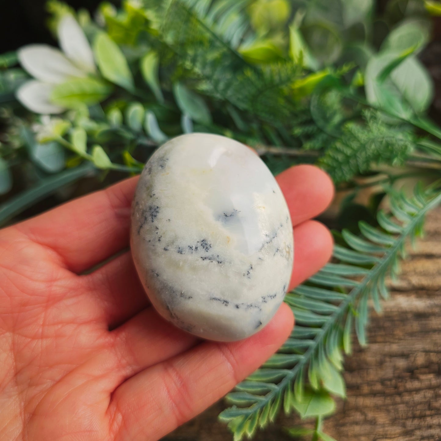 Galet en Agate Dendritique violette - n°2