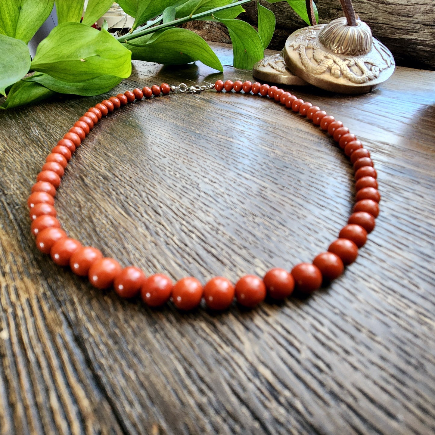 Collier en Jaspe rouge