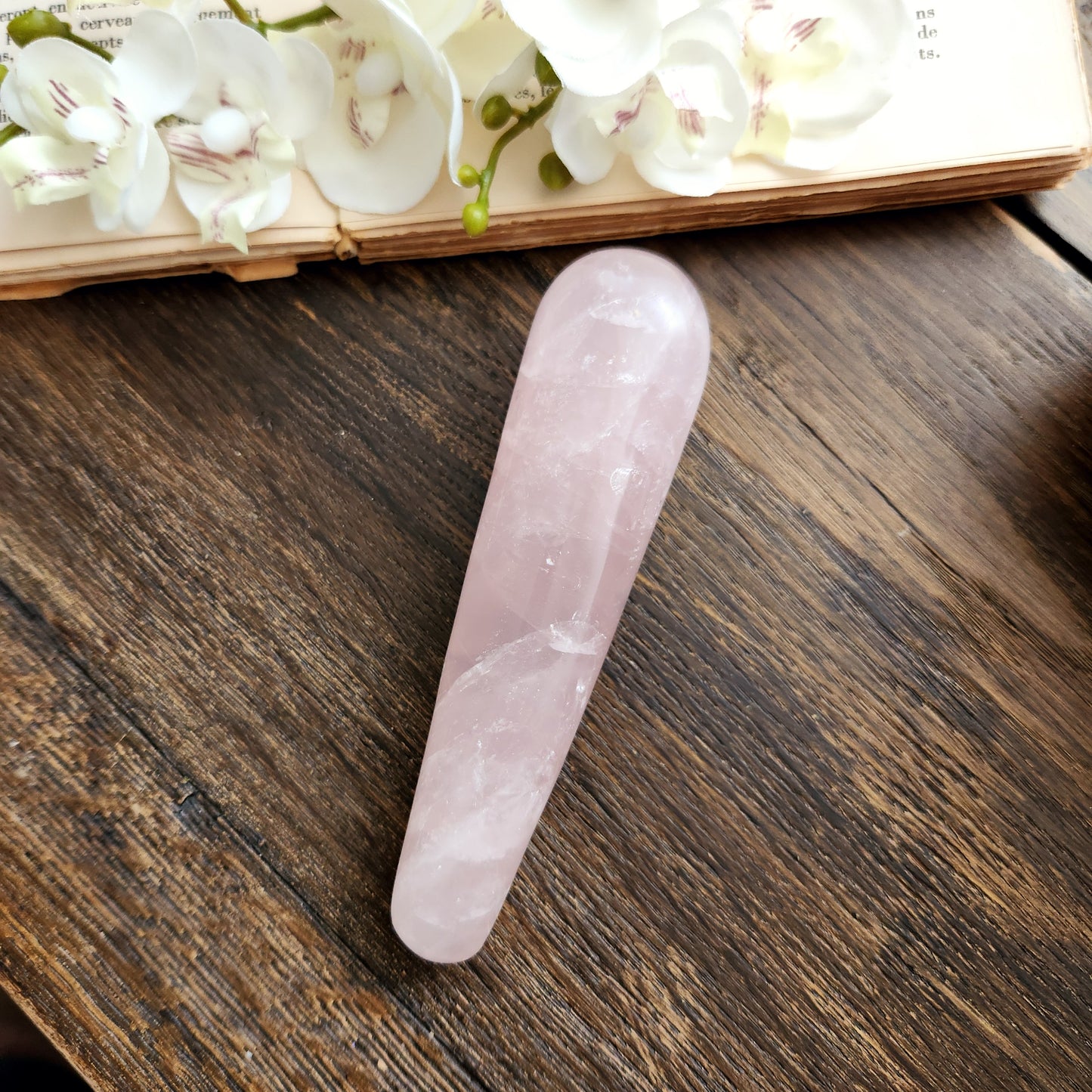 Bâton de massage en Quartz rose - grand - n°1