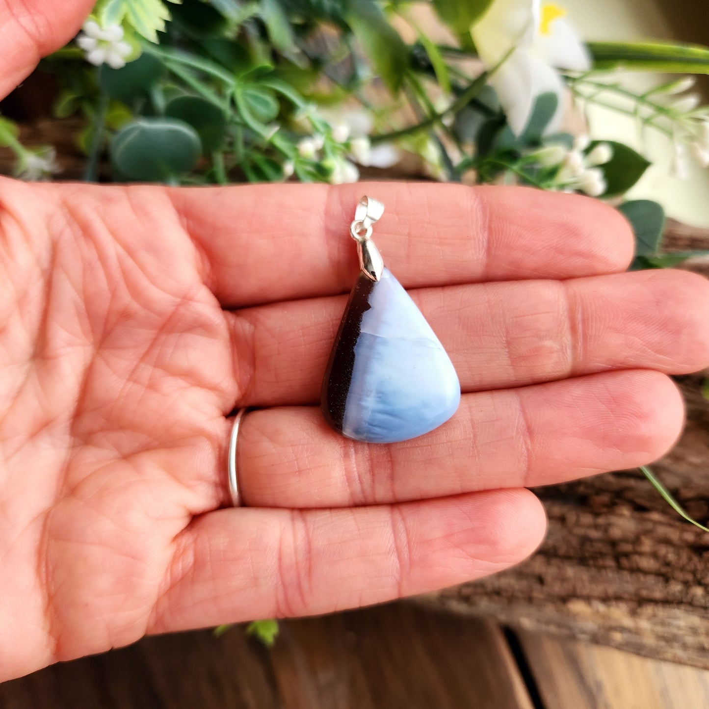 Pendentif en Opale bleue owyhee - n°1