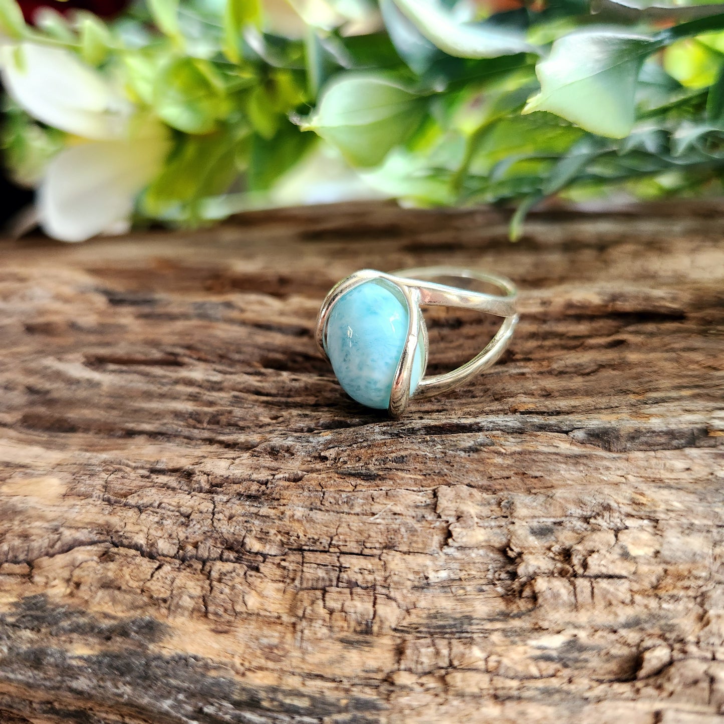 Bague réglable - Larimar - Argent 925