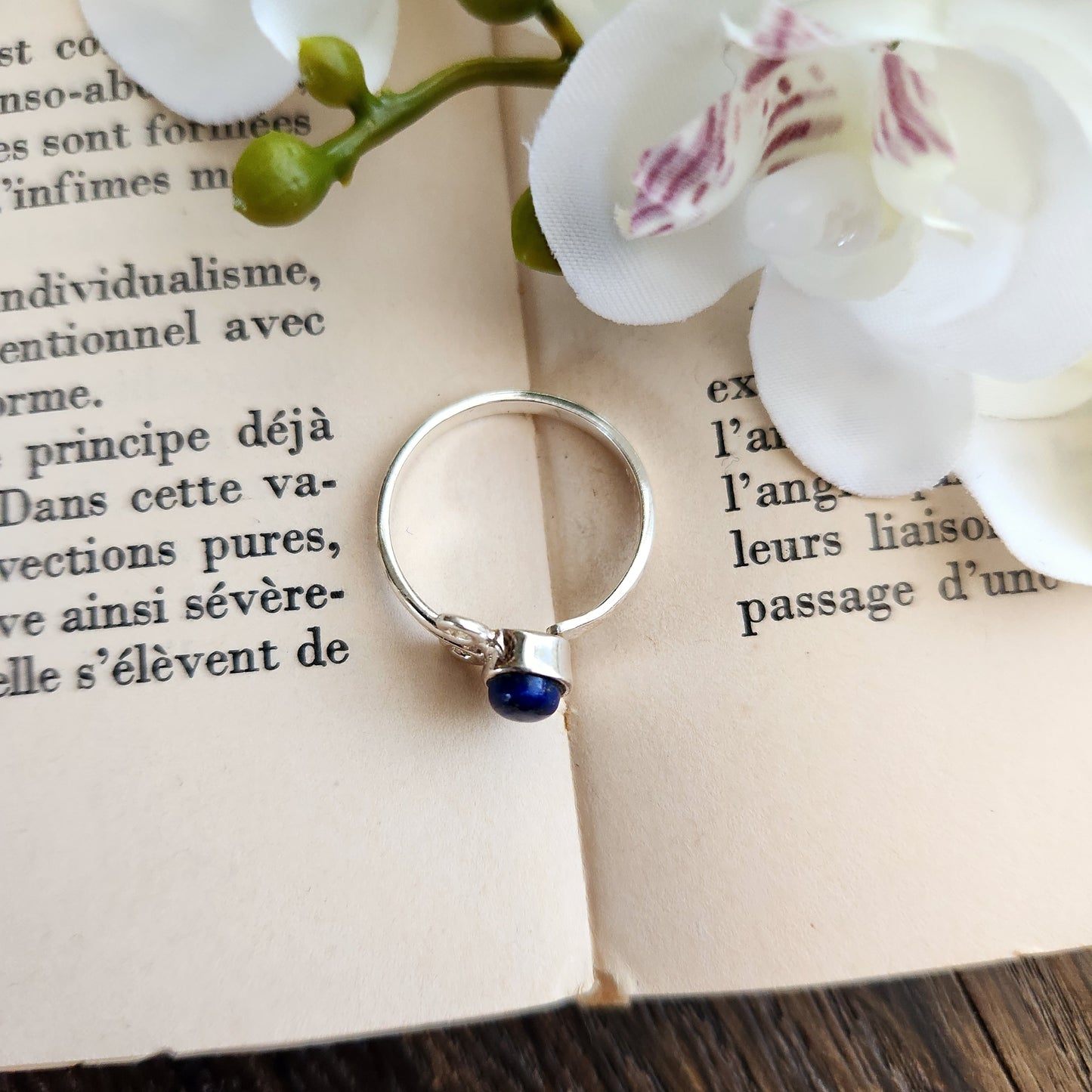 Bague réglable Vénus - Lapis Lazuli - Argent 925