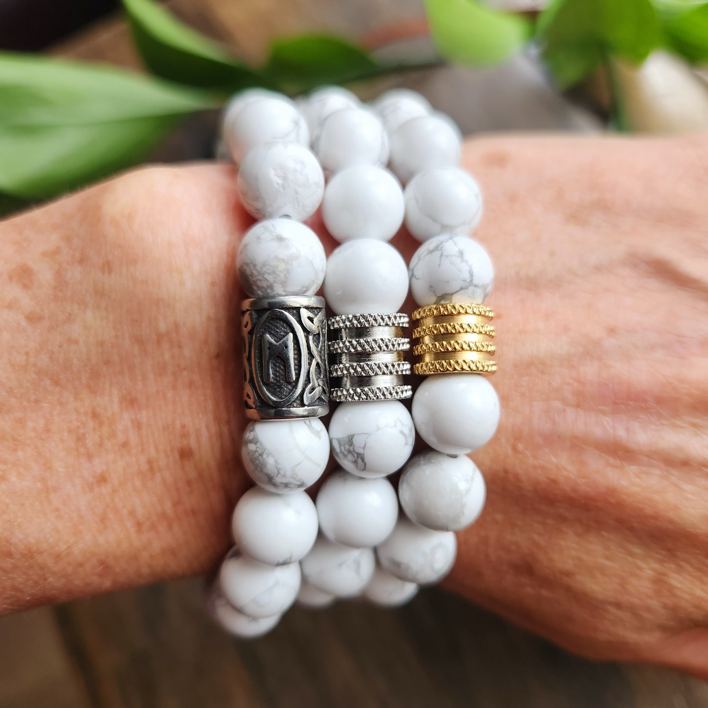 Bracelet en Howlite - 10mm
