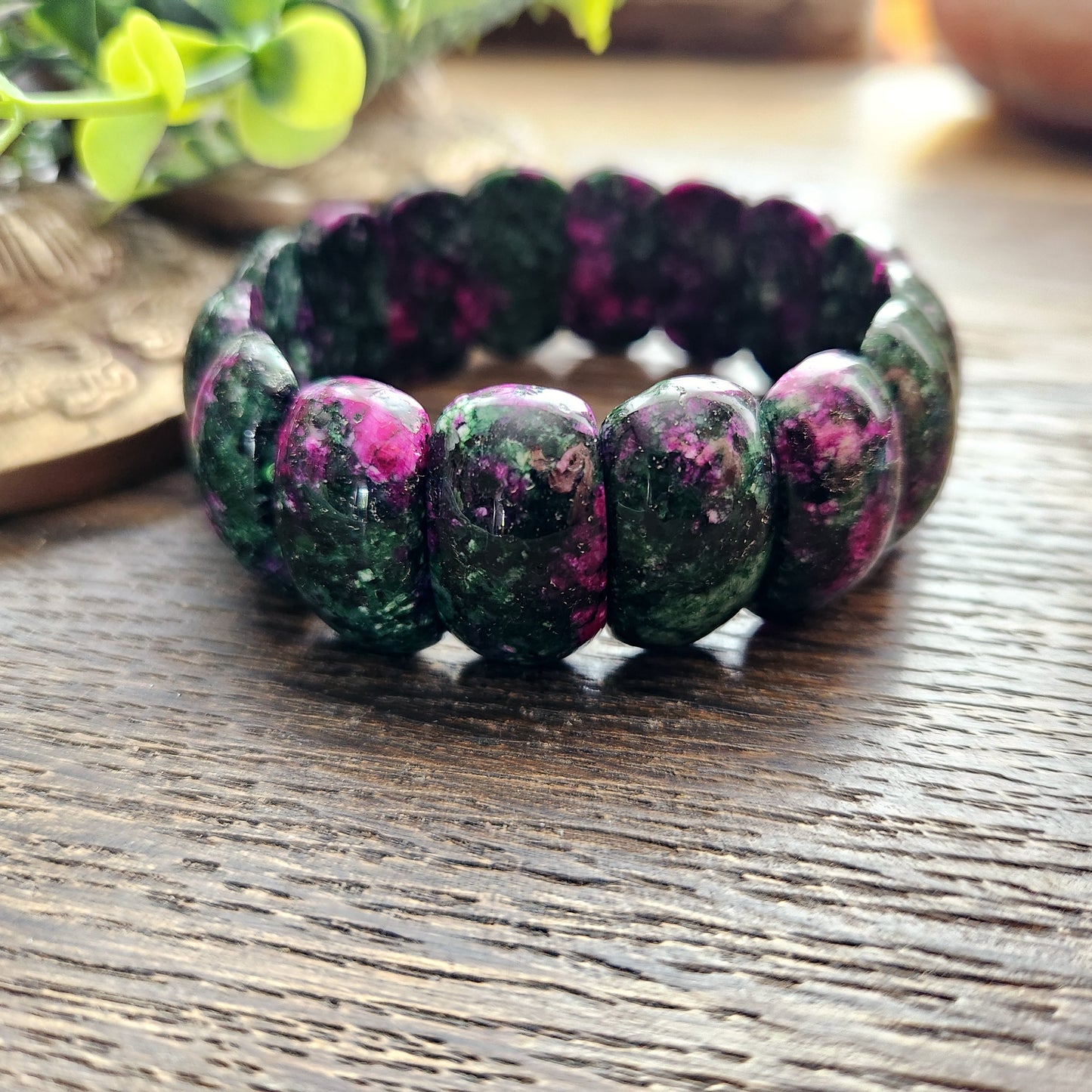 Bracelet en Rubis Zoïsite - 12mm