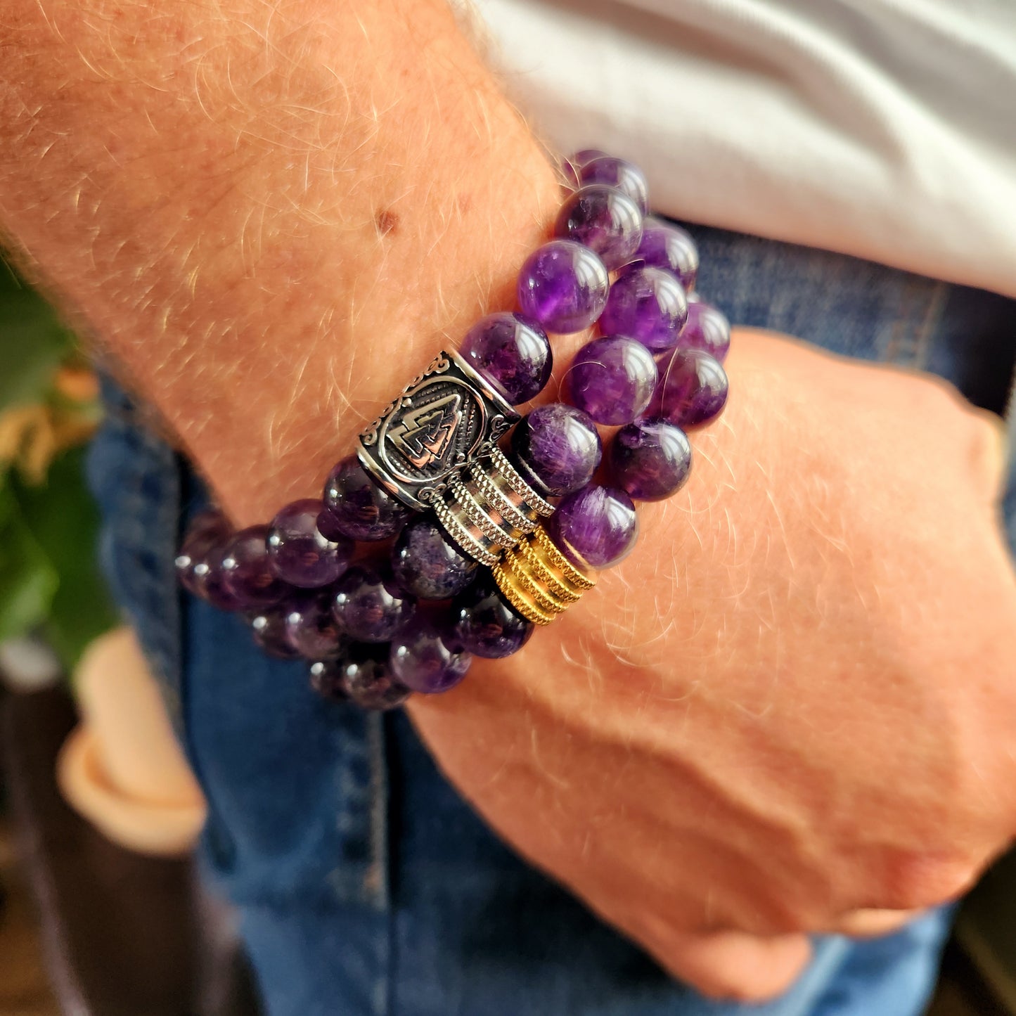 Bracelet en Améthyste - 10mm