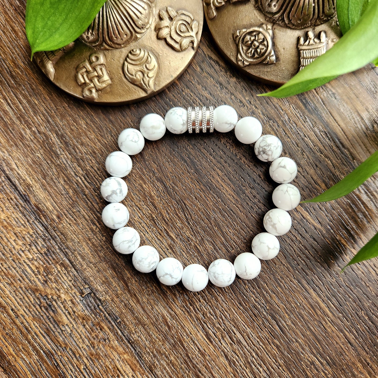 Bracelet en Howlite - 10mm