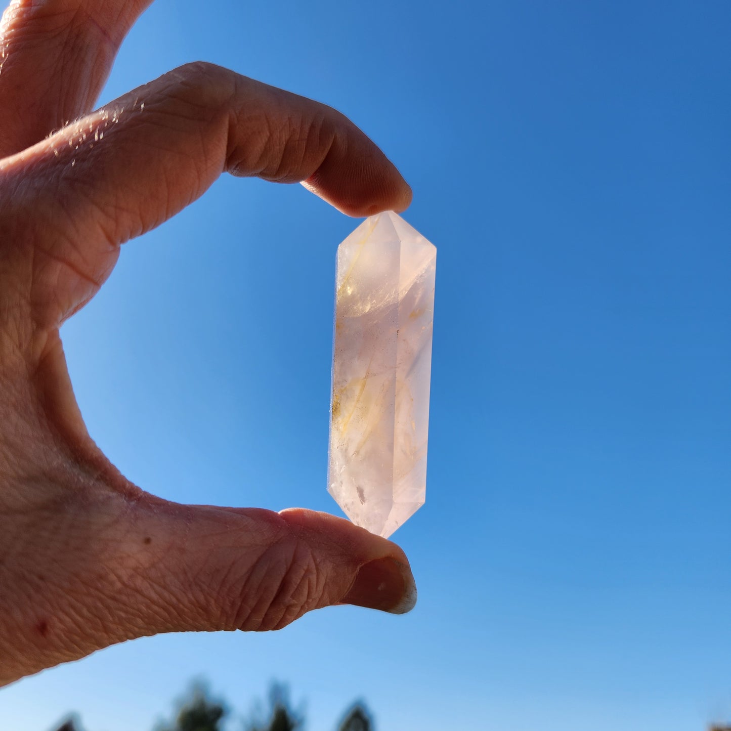 Double pointe en Quartz Rose - n°2