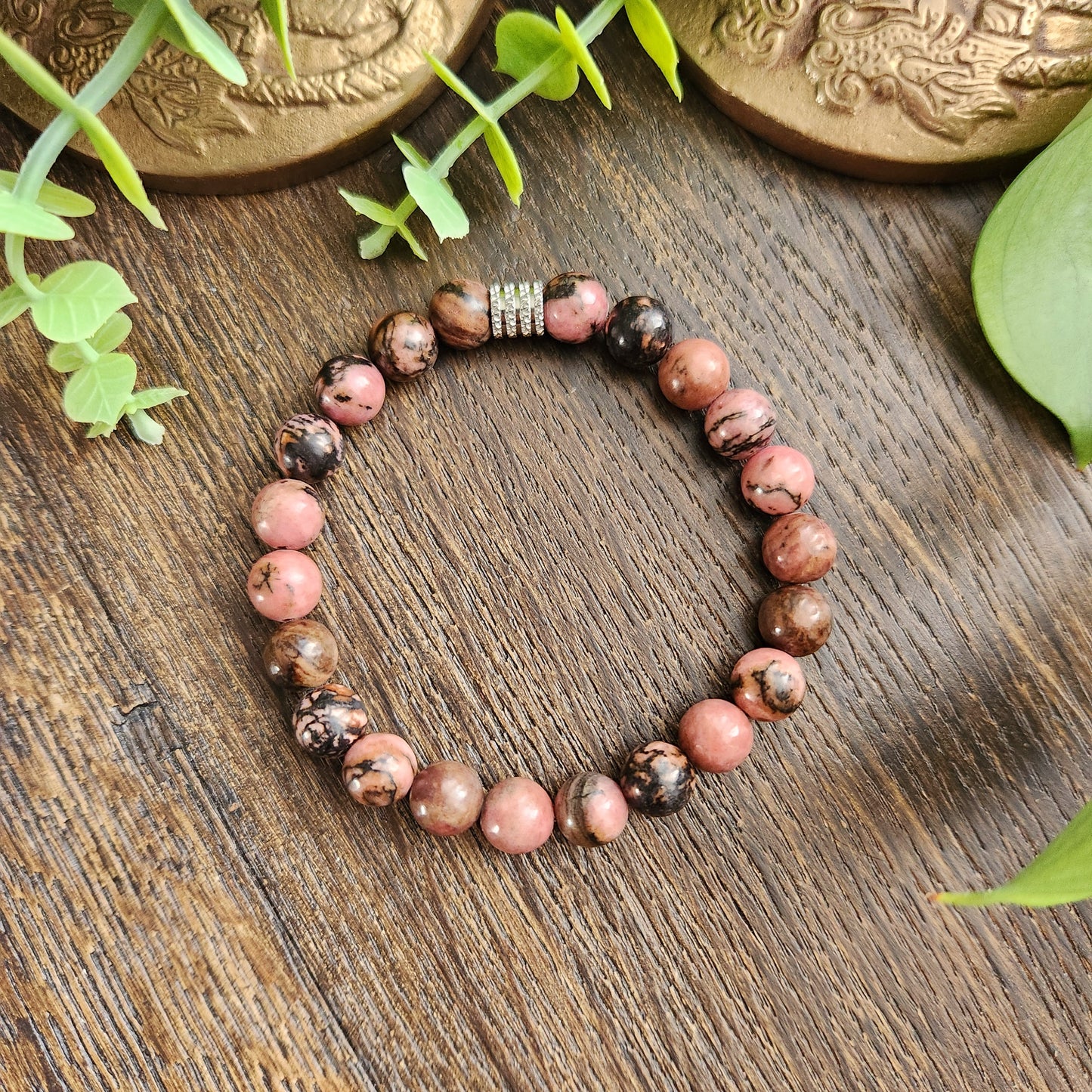 Bracelet en Rhodonite - 8mm