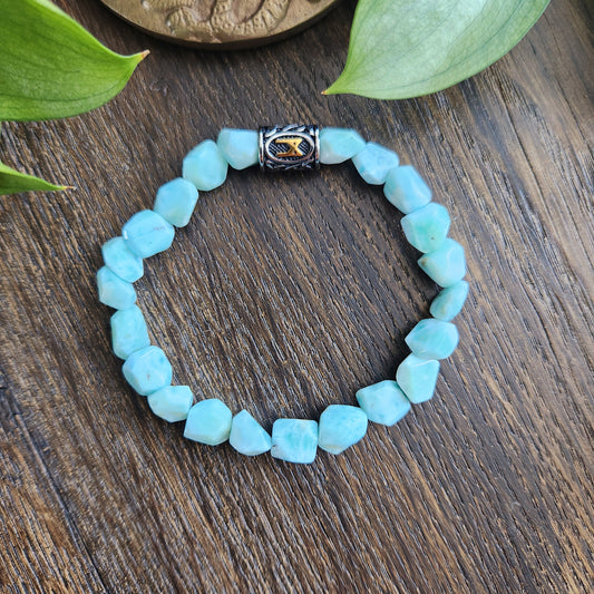 Bracelet en Larimar - prisme