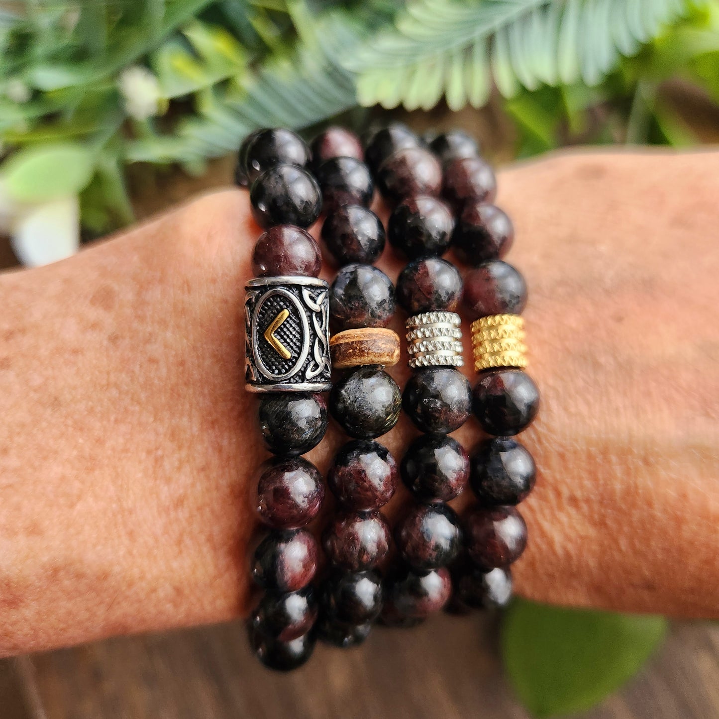 Bracelet en Grenat - 8mm