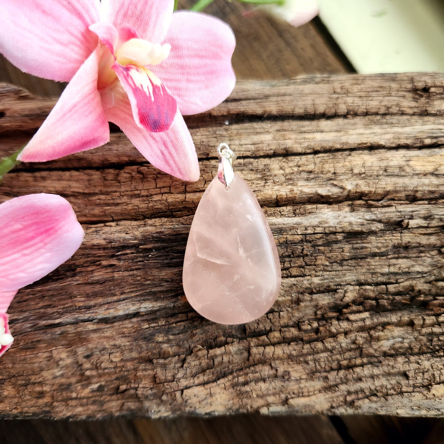 Pendentif en Quartz Rose - n°1