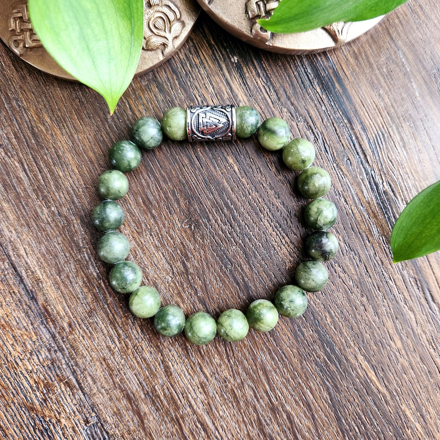 Bracelet en Serpentine - 10mm