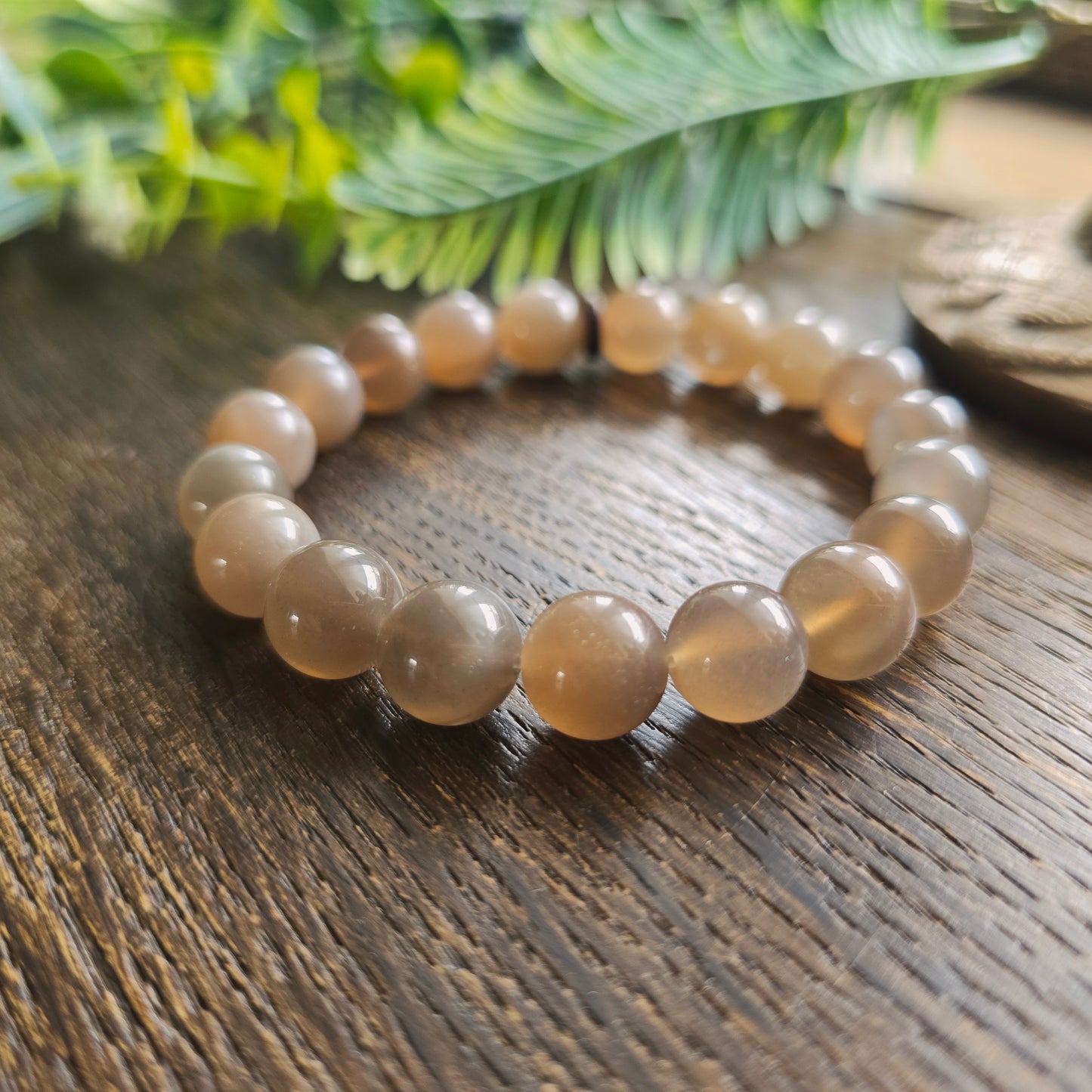 Bracelet en Pierre de Lune - 10mm